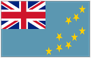 Flag of Tuvalu light blue with Union Jack and yellow stars