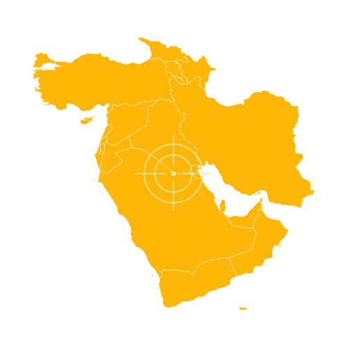 West Asia sub-region map with Arabian Peninsula