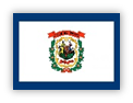 Flag of West Virginia with state coat of arms